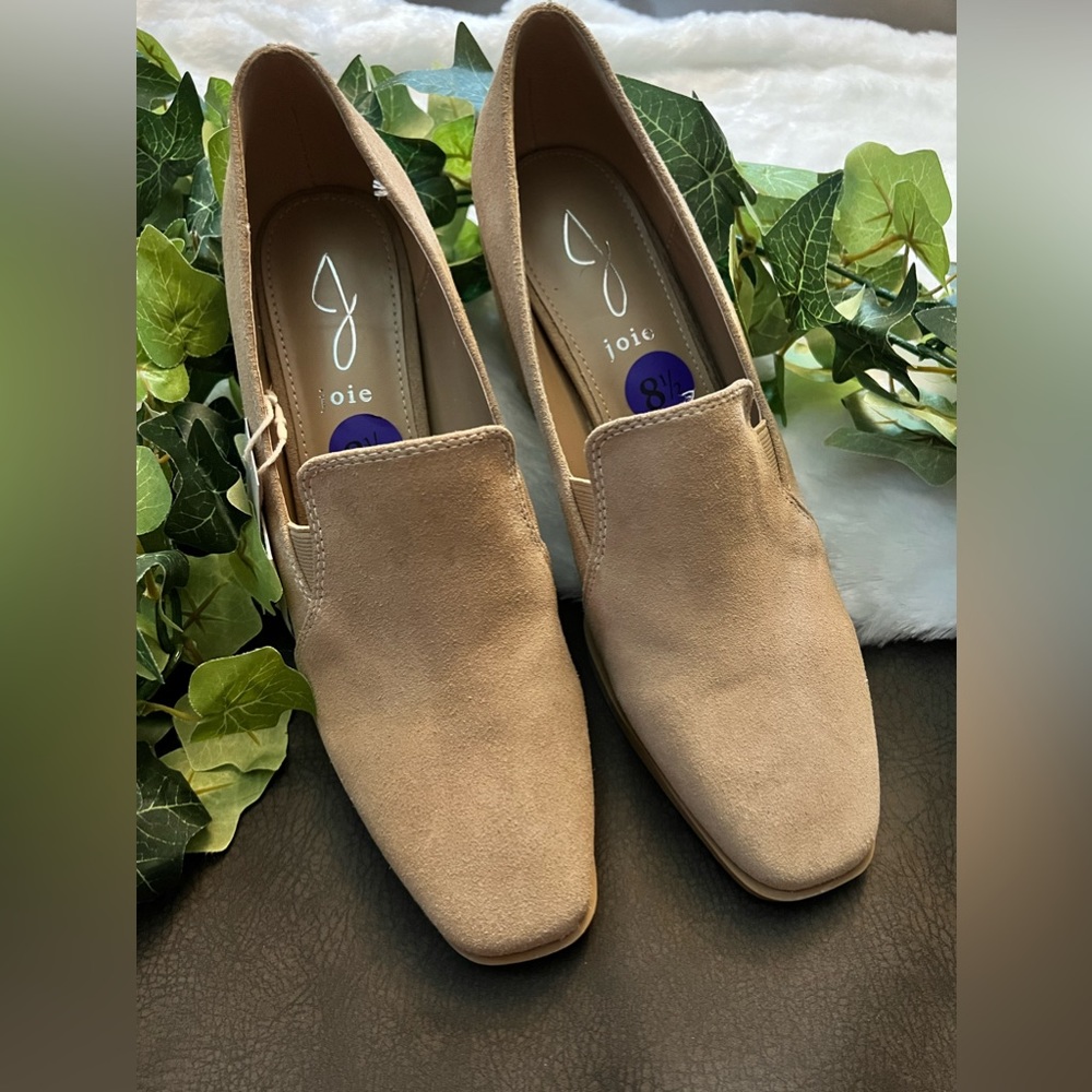 Joie Taupe Stacked Heel 8.5 NWT